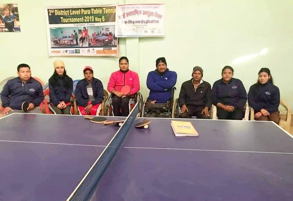 दाङ जिल्ला पारा टेबुल टेनिस क्लब संग गठन