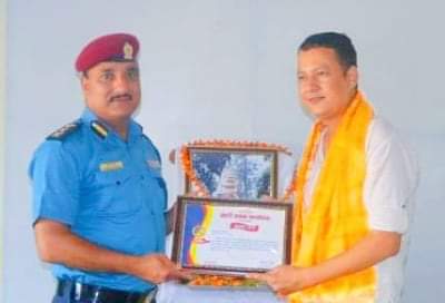 ६५ औ प्रहरी दिवसको अवसरमा दाङका पत्रकार शितल सम्मानित