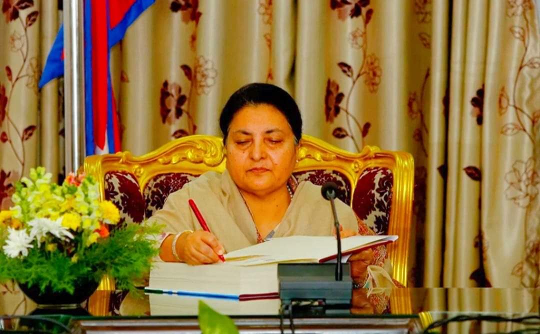 राष्ट्रपति भण्डारीद्वारा प्रतिनिधिसभा भंग चुनाव बैशाख १७ र २७ गते