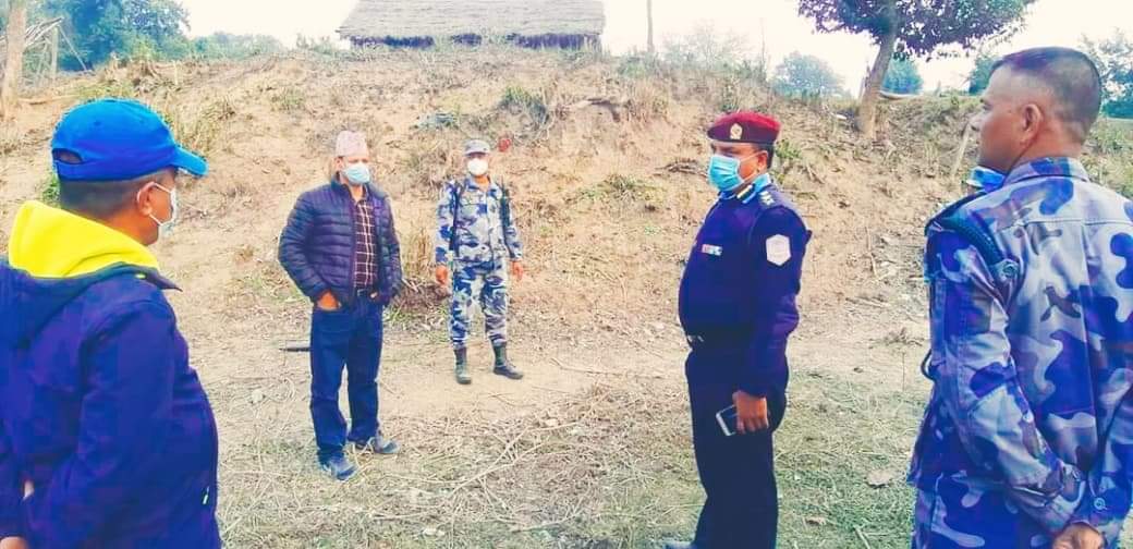 दाङका सुरक्षा प्रमुखहरु नेपाल भारत सीमाक्षेत्रको अनुगमनमा