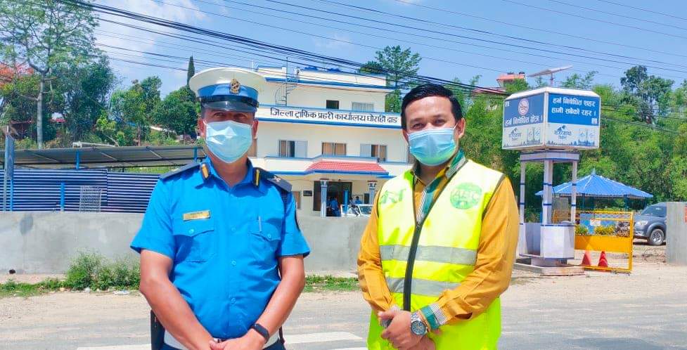 दाङ ट्राफिकले लकडाउनमा २१०८ वटा सवारी साधनहरु कार्वाहीमा