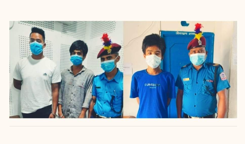 दाङ प्रहरीले अवैध लागूऔषध सहित ३ जना पक्राउ