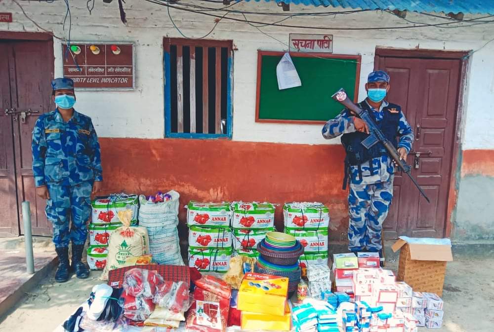 सशस्त्र प्रहरी बल बिओपी जमुनाहले लाखौंको अवैध सामाग्रीहरु पक्राउ