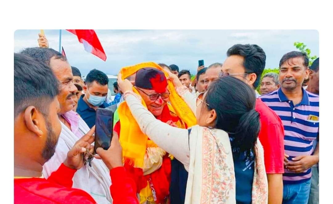 सोमबार गृहनगर नेपालगन्ज आइपुगे लुम्बिनी प्रदेश वन मन्त्री हमाल