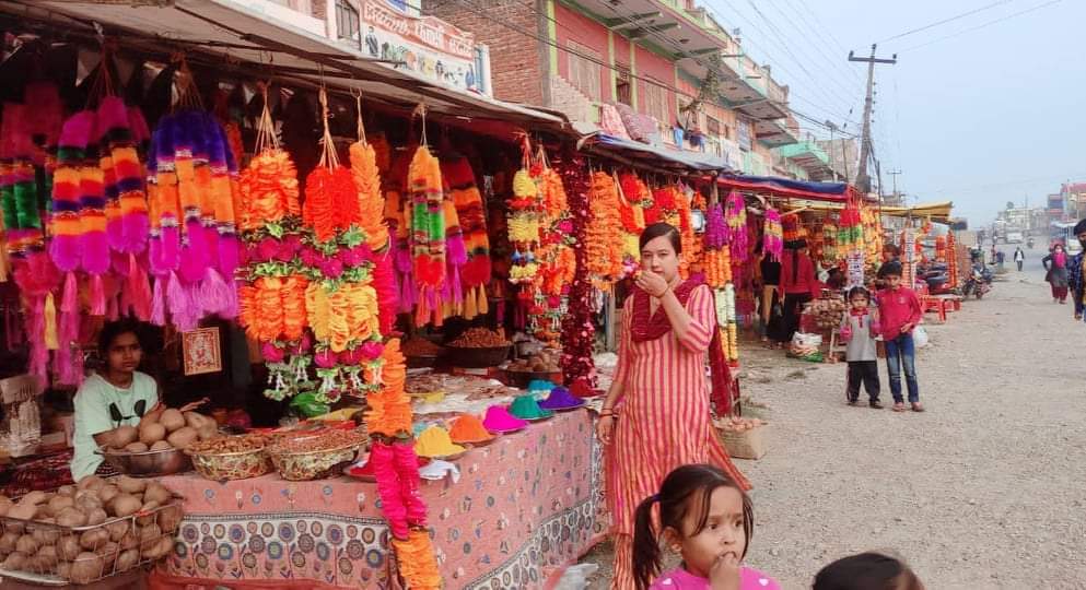 मखमली र सयपत्रि फुलहरु पाइन छाडे बजारहरुमा प्लाष्टिकका फुलहरु बिक्री