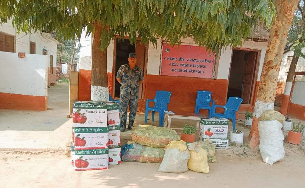 सशस्त्र प्रहरी बल जमुनाह बियोपीले मोटरसाइकलको अबैध पार्ट्सहरु पक्राउ