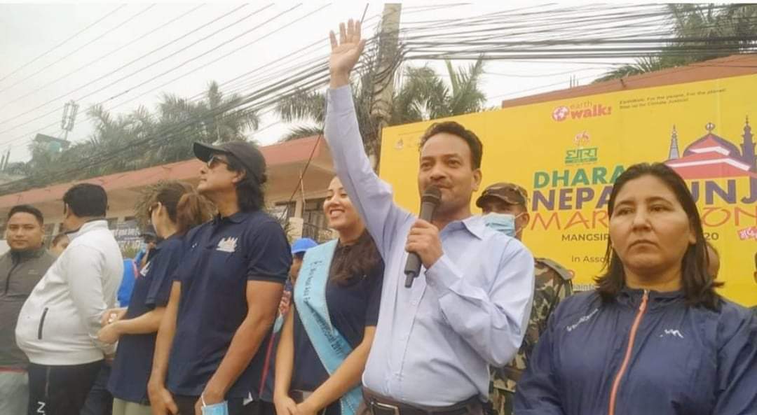 महा-नायक हमाल र मन्त्री अथकद्वारा नेपालगन्ज म्याराथनको सयुक्त उद्घाटन