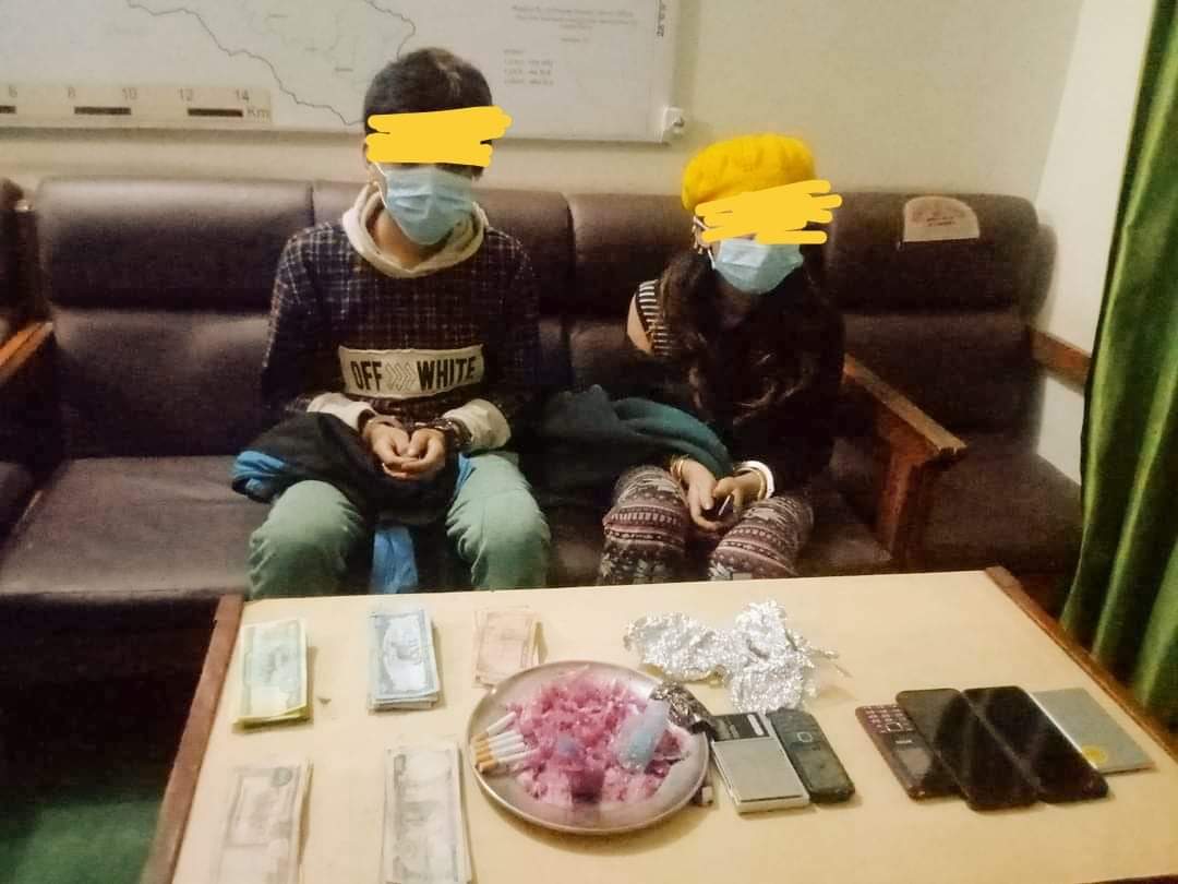 दाङ प्रहरीले ब्राउन सुगरसहित ४ जना पक्राउ