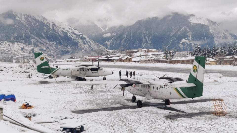 हुम्लाको सिमीकोटमा बुधबार बिहानदेखि हिमपात हवाई सेवा समेत अवरुद्ध