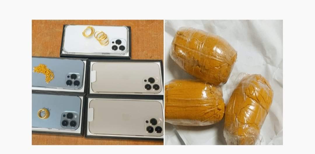 काठमाडौं विमानस्थलबाट १ किलो सुन र आइफोनसहित ३ जना पक्राउ