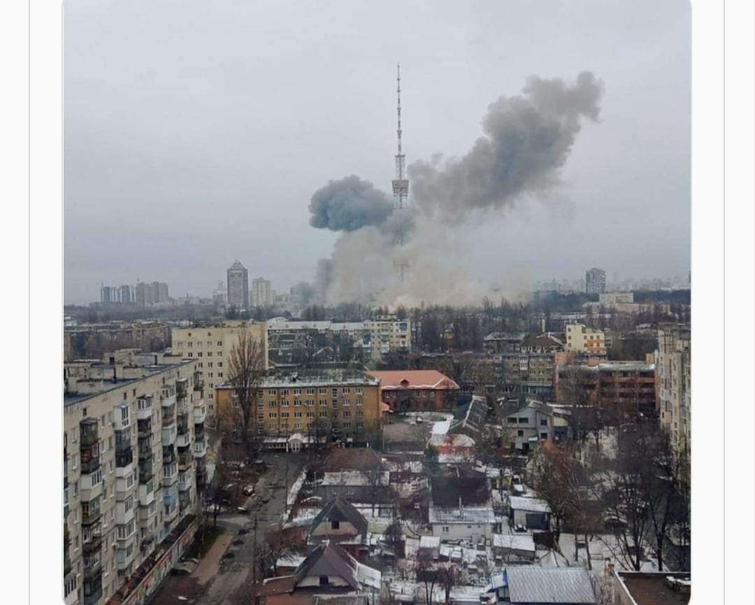 रुसले किभको टेलिभिजन टावर ध्वस्त, युक्रेनी च्यानलहरुको प्रसारण रोकियो