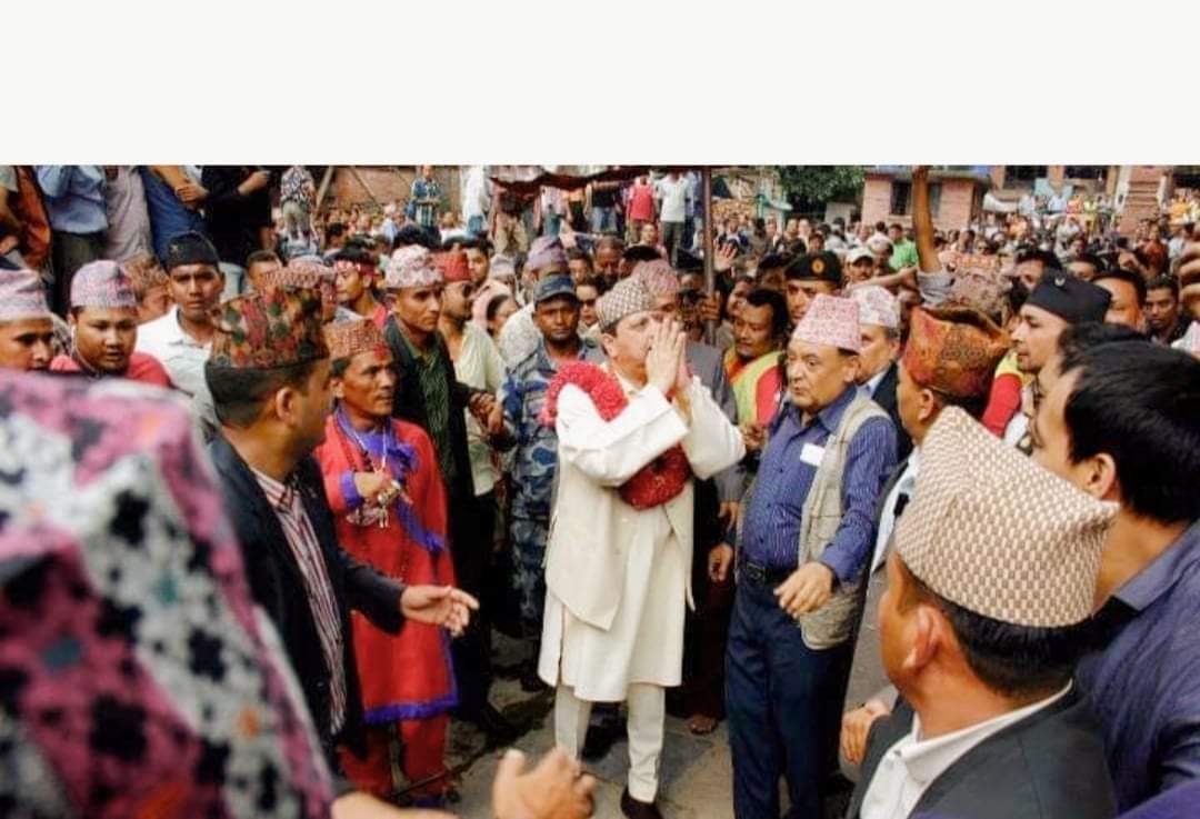 पशुपतिमा पूर्वराजा ज्ञानेन्द्र शाहको जय जय कार