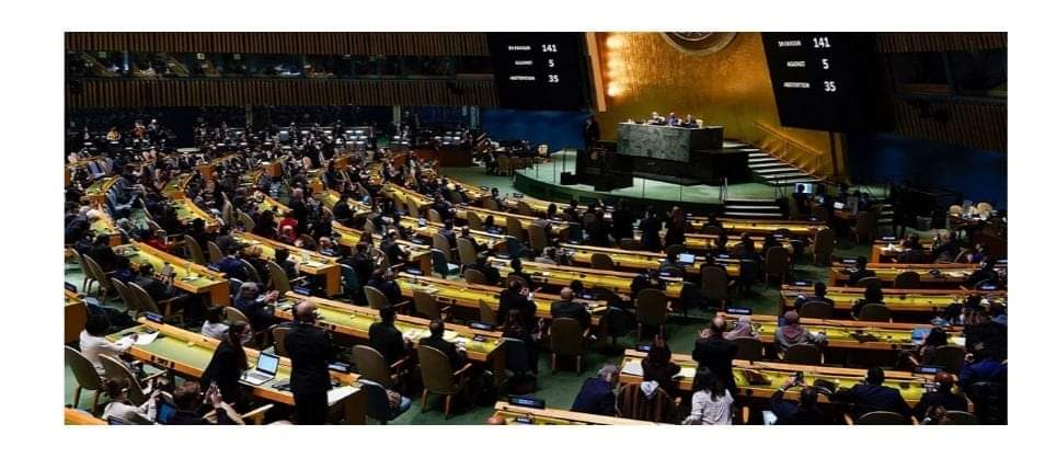 १४१ मुलुक युक्रेनको पक्षमा संयुक्त राष्ट्रसंघमा रूसी आक्रमणको भर्त्सना