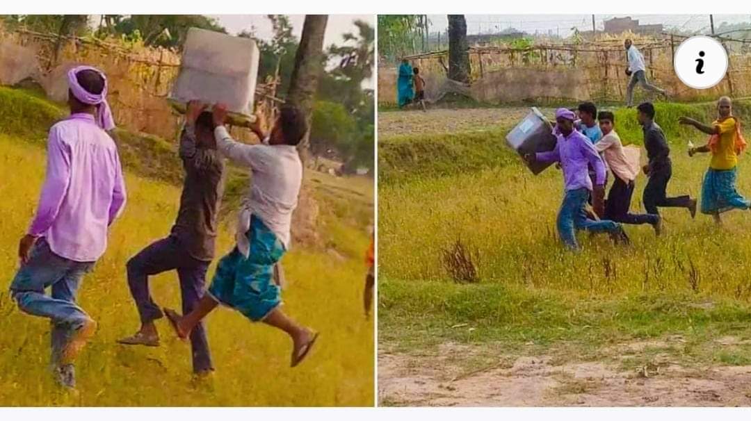 रौतहटको यमुनामाई गाउँपालिकामा मतपेटिका लुटपाट गरेर भाग्दै