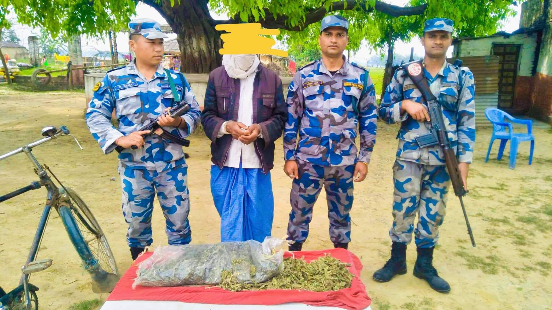 ईनरुवास्थित सीमा ईलाकाबाट सशस्त्र प्रहरीद्वारा गाँजासहित १ जना भारतीय पक्राउ