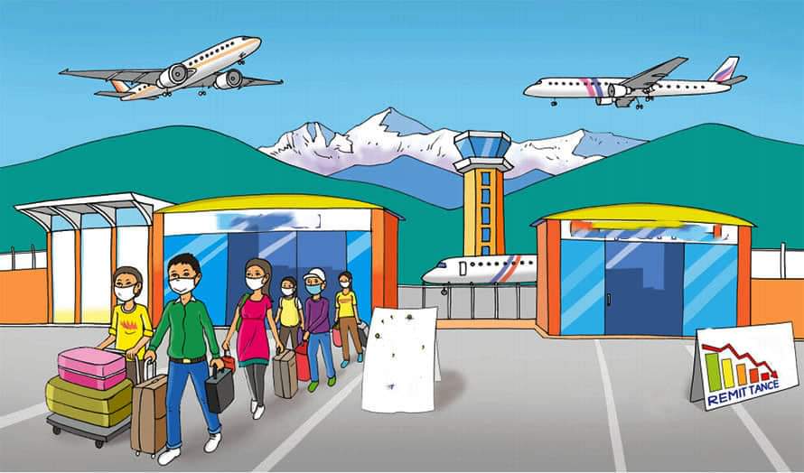 नेपालबाट ५ महिनामा ५ लाखभन्दा बढीले छोडे देश बिदेश जानेहरु धेरै