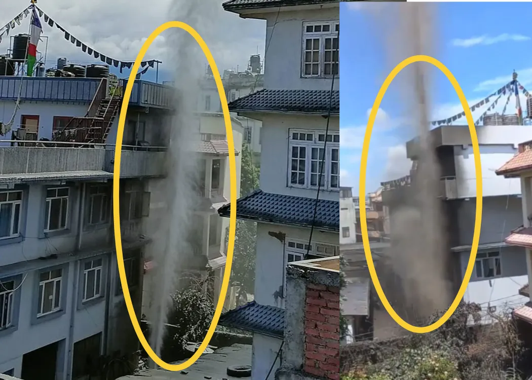 काठमाडौं जोरपाटीमा बोरिङ खन्दा ग्यास निस्कियो ग्यास निस्किने क्रम जारी