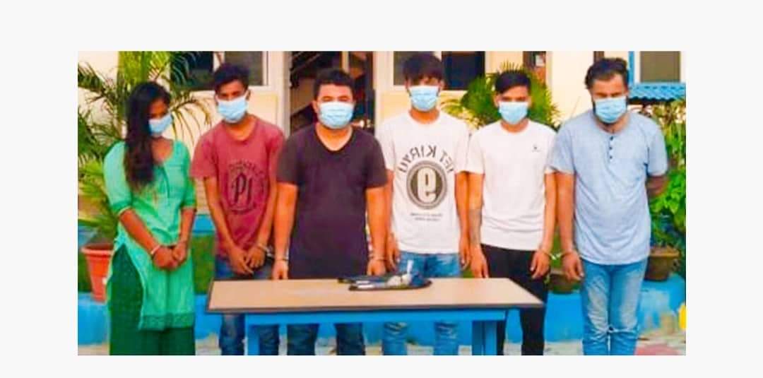 बिराटनगरमा ब्राउन सुगर कारोबार गर्ने ६ जना पक्राउ