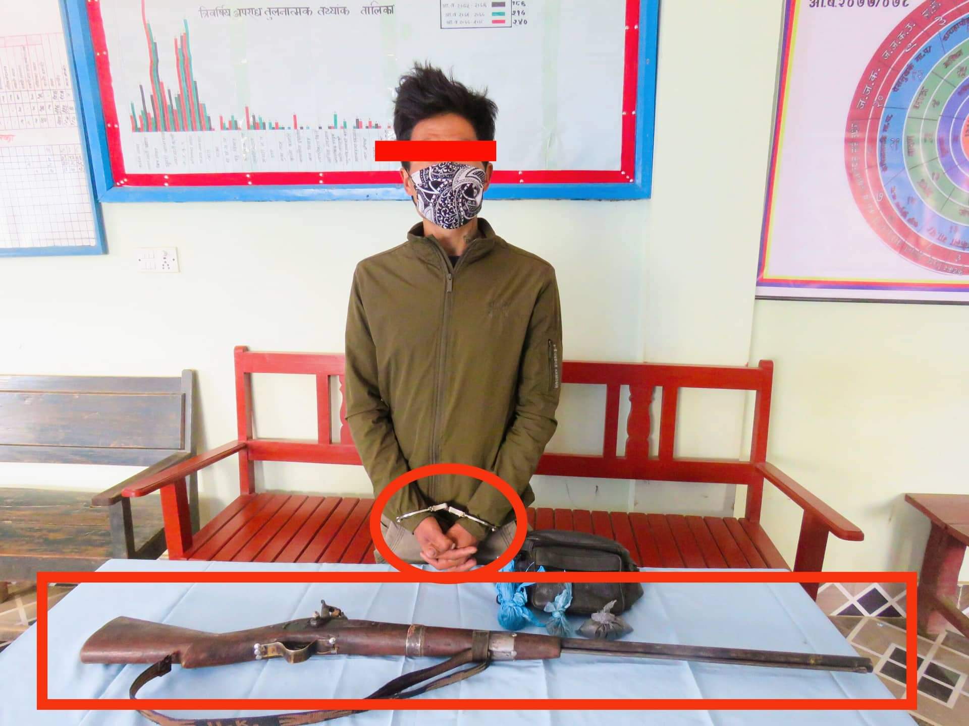 सिमराबाट भरूवा बन्दुकसहित एक युवक पक्राउ