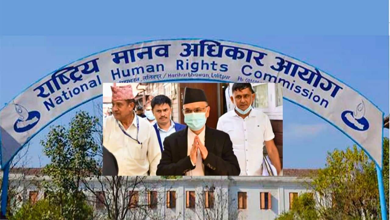 राष्ट्रिय मानव अधिकार आयोगको टोली चाेलेन्द्र शमशेर जबरा निवासमा