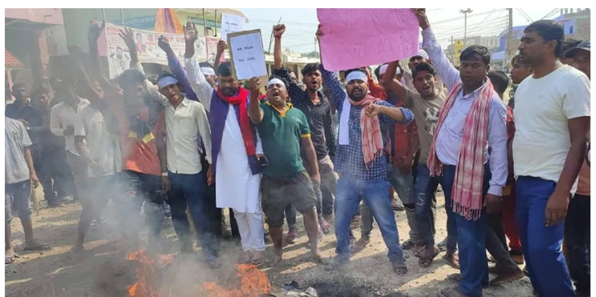 पार्टीका उम्मेदवारलाई गाउँ छिर्न रोक