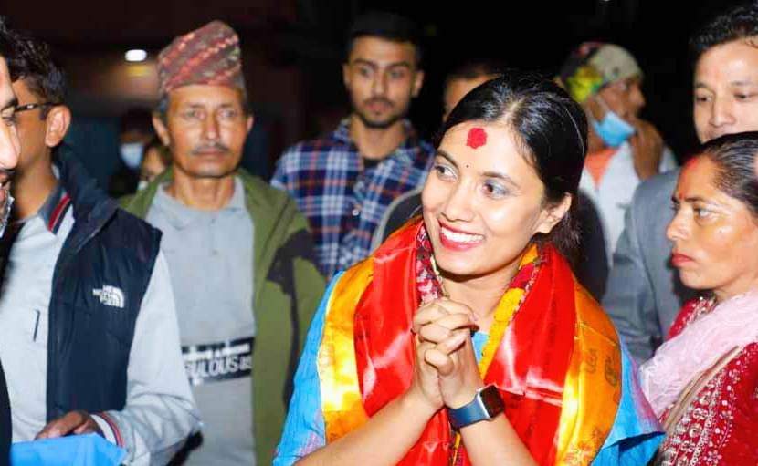 काठमाडौं क्षेत्र नम्बर २ मा दोब्बर मतले अघि बढ्दै घण्टीको सोबिता गौतम