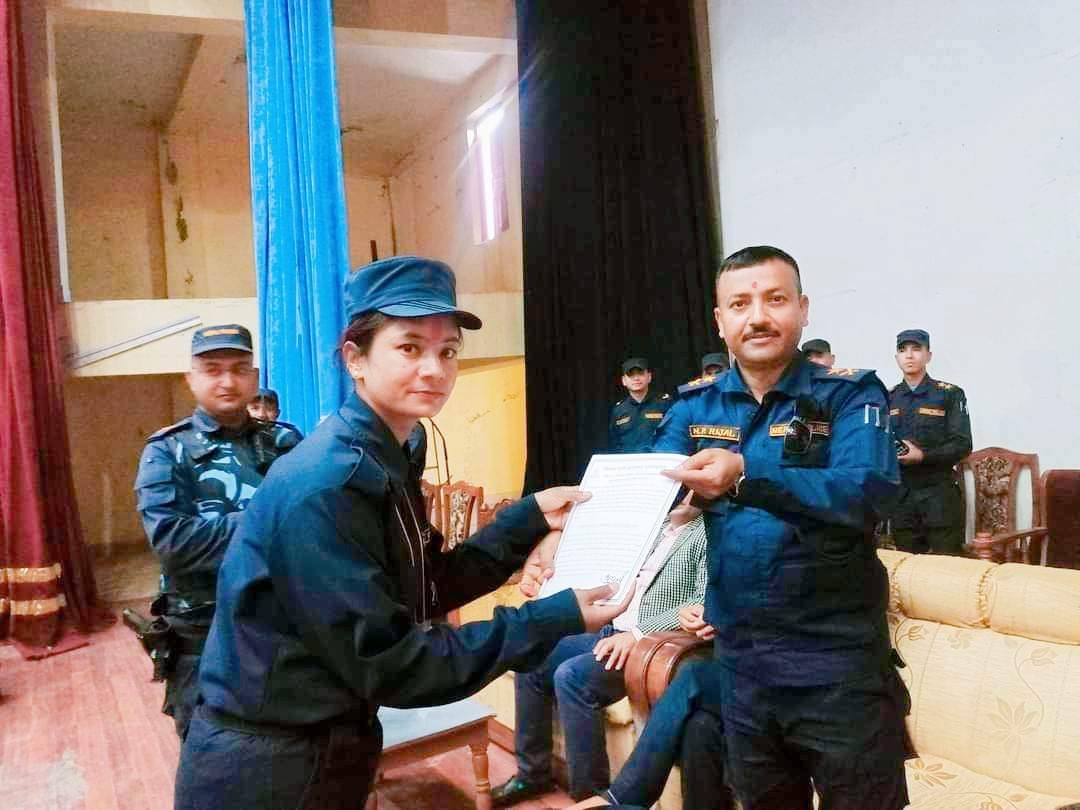 निर्वाचनमा खटिएका अर्घाखाँचीका म्यादी प्रहरीहरुको बिदाइ