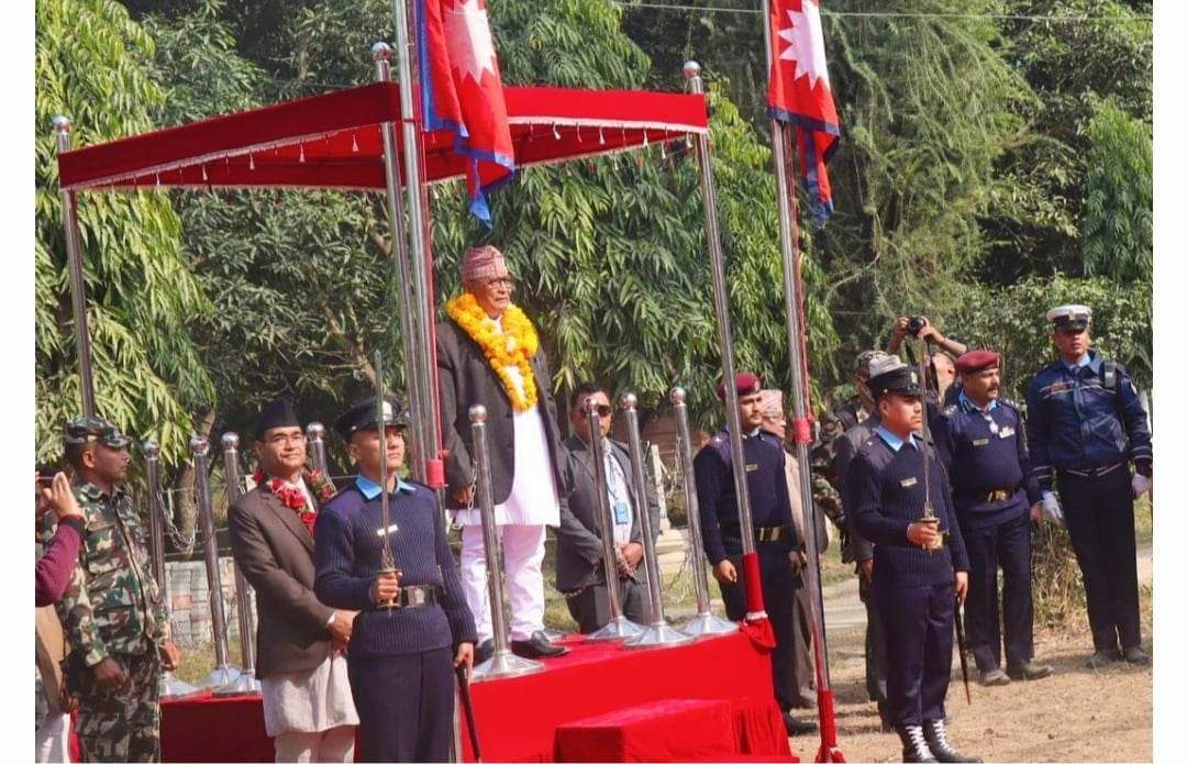 लुम्बिनी प्रदेशको स्थायी राजधानी प्रदेश प्रमुख शेरचनले झन्डोत्तोलन गरेर उटघाटन