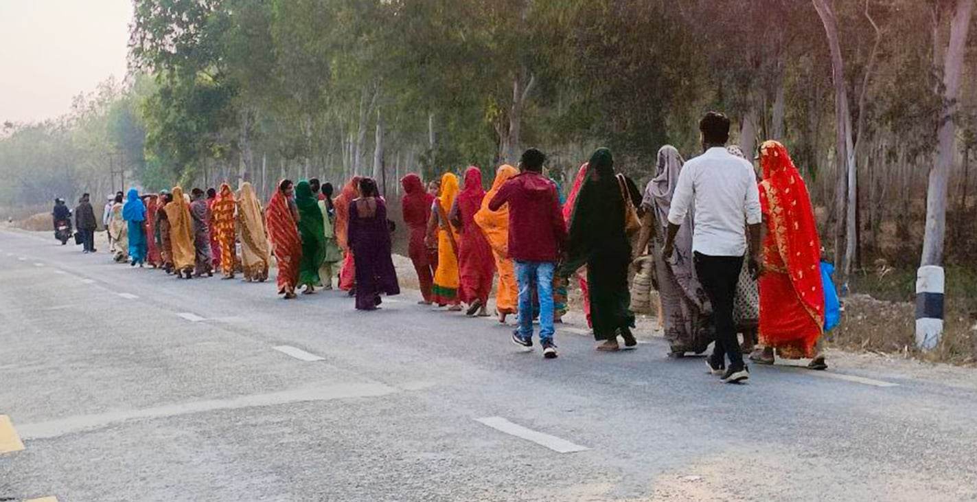 महोत्तरीमा मिटरब्याजी विरुद्ध पदयात्रामा पीडितहरु