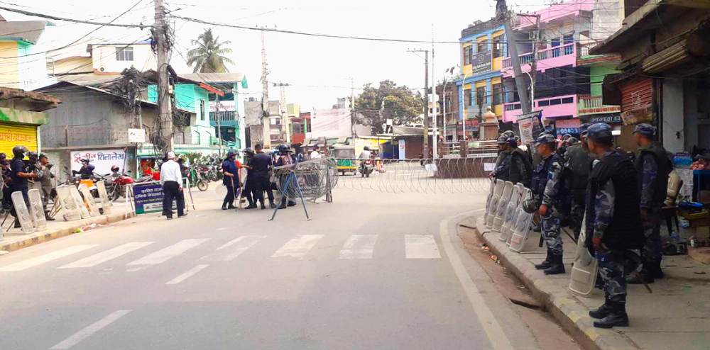 विराटनगरमा आज पनि प्रशासनको निषेधाज्ञा जारी नारा जुलुस गर्न रोक