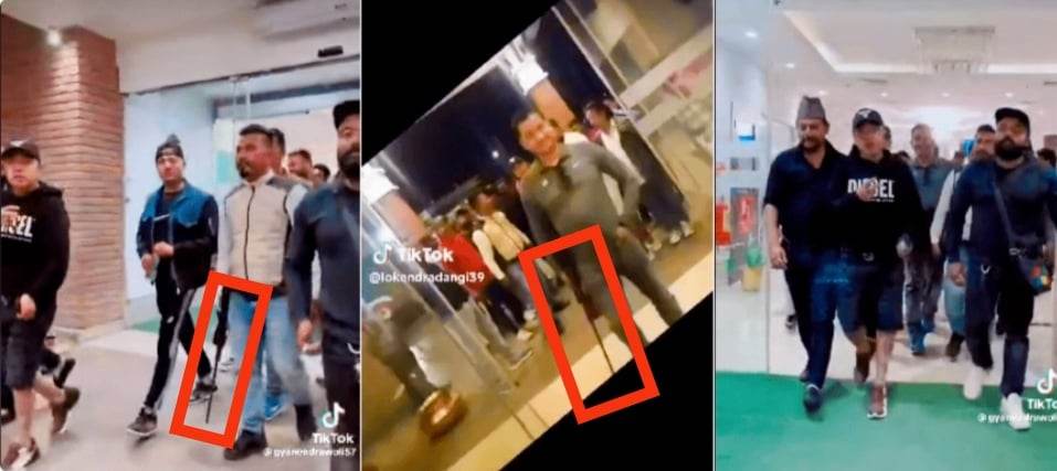बाँके प्रहरीले हतियार प्रदर्शन गरेको आरोपमा एक युवक चिसापानीबाट पक्राउ