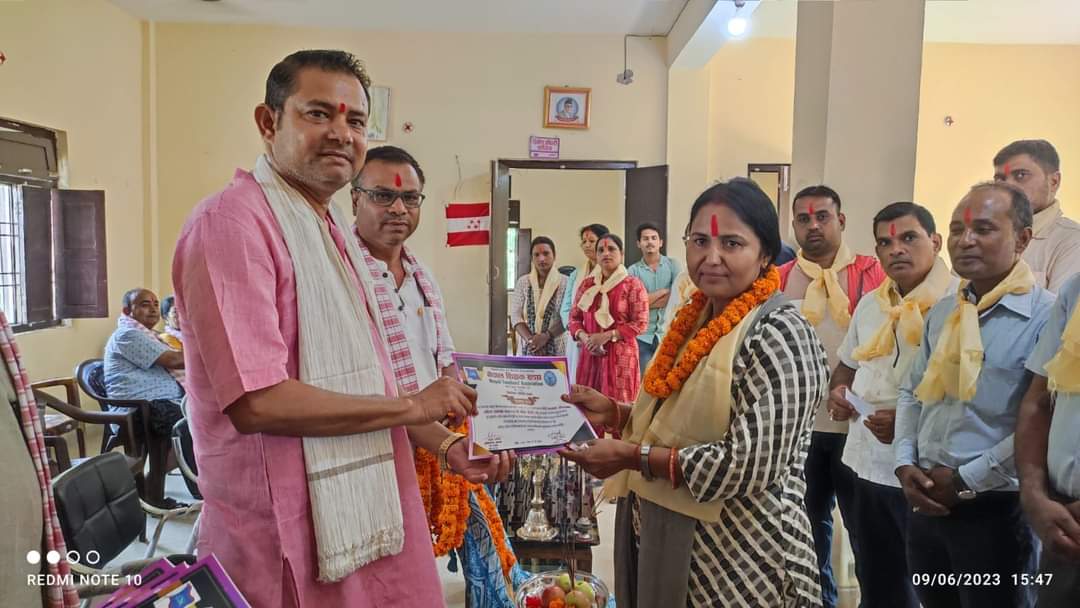 नेपाल शिक्षक संघ वीरगंज महानगरको नवनिर्वाचित कार्यसमितिको सपथग्रहण तथा पदस्थापन सम्पन्न