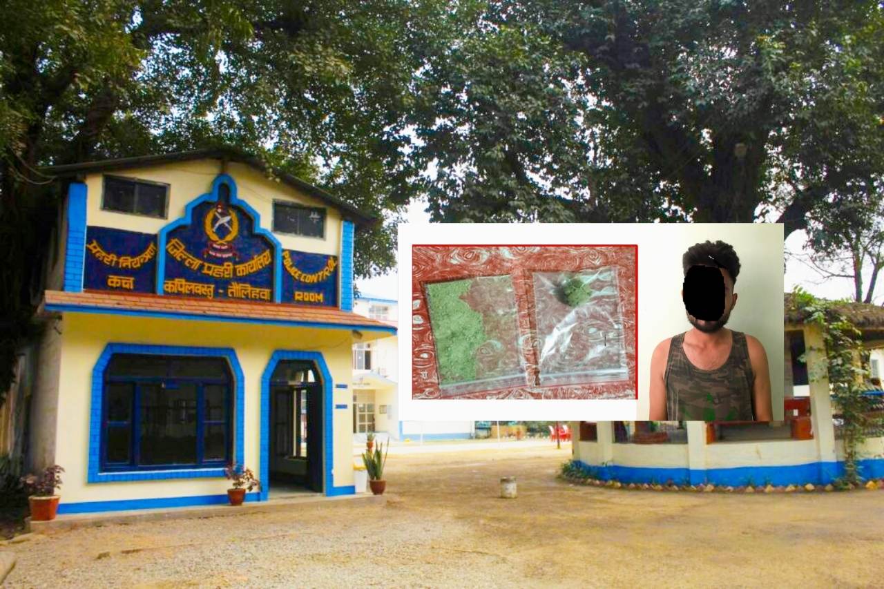 कपिलवस्तुमा ब्याट्री पसलको नाममा लागु औषध कारोबार गर्ने एक युवक पक्राउ