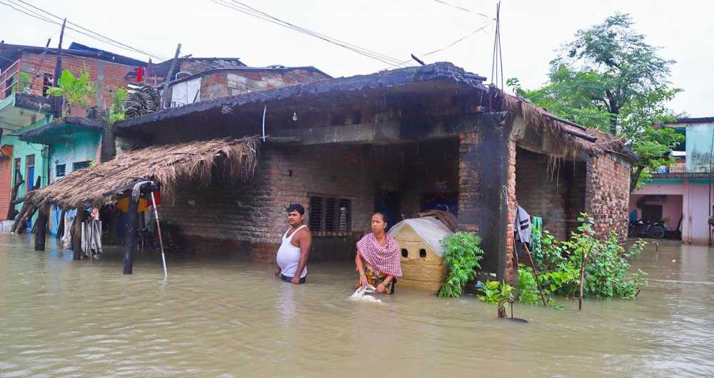 वर्षाको कारण पूर्वी तराईमा डुबान सुरु