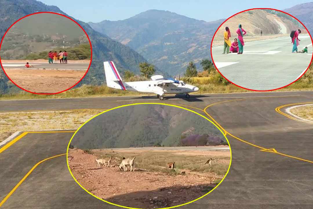 बैतडीको जहाज विमानस्थल बन्यो टिकटक बनाउने स्थल नागरिकलाई समस्या