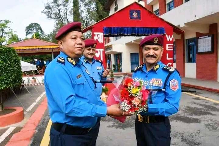 IGP कुवँरद्वारा राष्ट्रिय प्रहरी प्रतिष्‍ठान एवं प्रहरी अपराध अनुसन्धान विद्यालयको निरीक्षण
