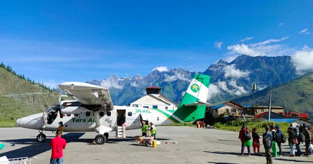 कर्णालीमा मौसमका कारण हवाई जहाज उडानमा रोक बिरामी यात्रुहरु मर्कामा