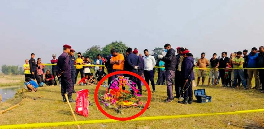 दाहसंस्कार गर्न लागिएको अवस्थामा एक महिलाको शव प्रहरीले चिताबाटै उठायो