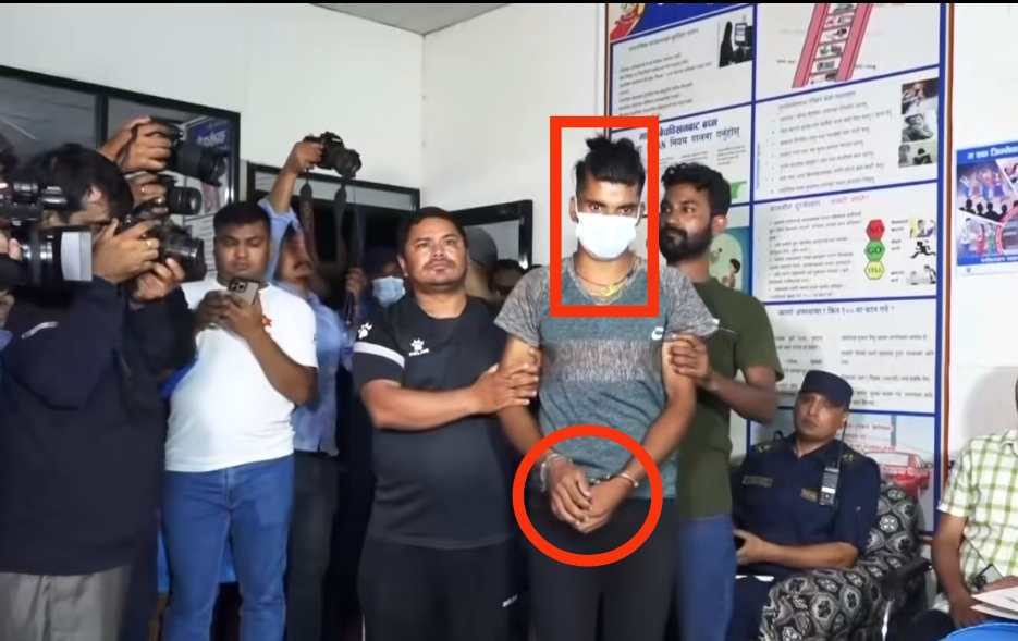 काठमाडौं गैह्रीगाउँमा एकै परिवारका ४ जनाको सामूहिक हत्या आरोपितलाई प्रहरीले सार्वजनिक