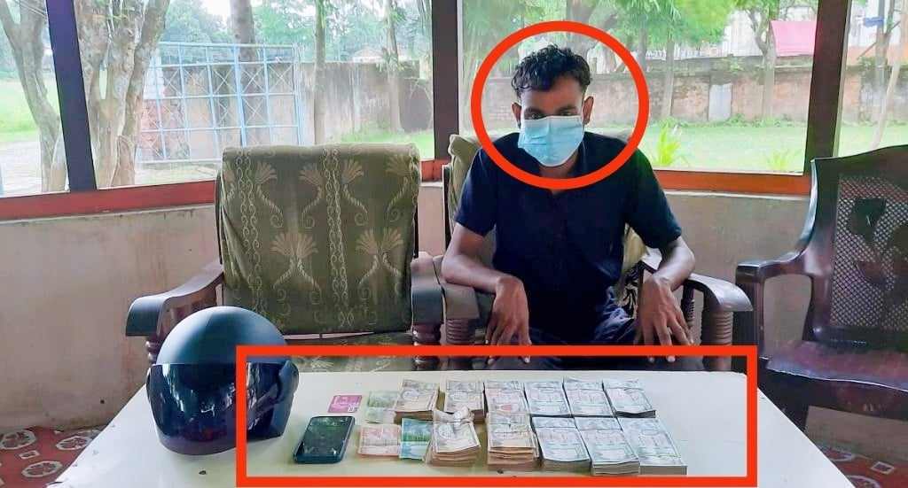सशस्त्र प्रहरीले स्रोत नखुलेको ९ लाख १७ हजार रकमसहित एकजना पक्राउ