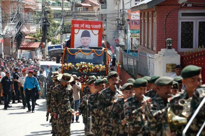 पुर्व सभामुख सुवासचन्द्र नेम्वाङको राजकीय सम्मानका साथ अन्त्येष्टि