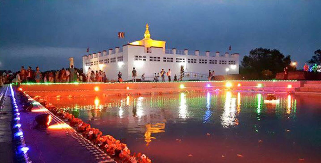 संयुक्त राष्ट्रसङ्घ महासचिव गुटेरेस स्वागत गर्न सिँगारिँदै लुम्बिनी सडकदेखि मन्दिर