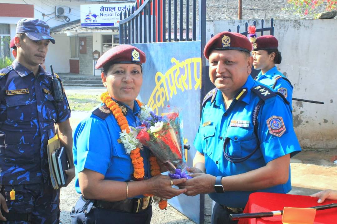 गण्डकी प्रदेश प्रहरी गण पोखराको डिआईजी सिंहद्वारा अनुगमन तथा निरीक्षण