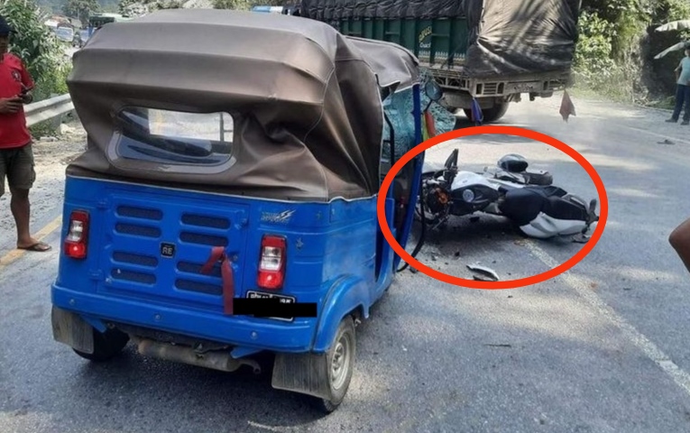 दाङमा अटो र मोटरसाईकल ठोक्किदा २ जनाको मृत्यु