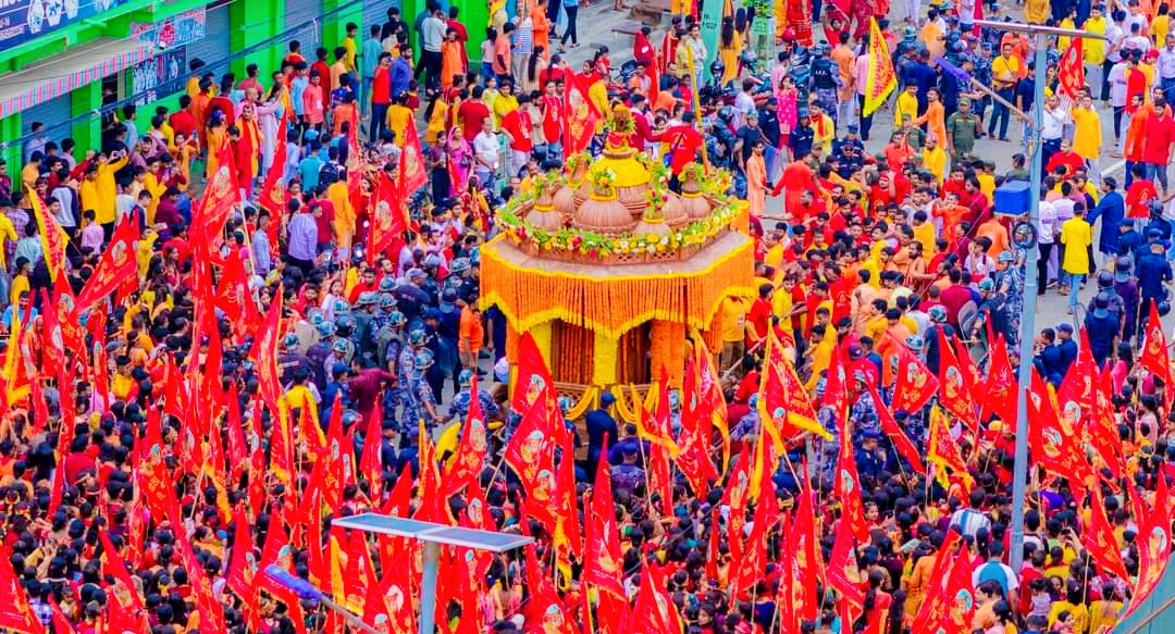 बिरगंजमा प्रसिद्ध गहवामाई मन्दिरको १२ औं वार्षिकोत्स दोस्रो रथयात्रा सम्पन्न