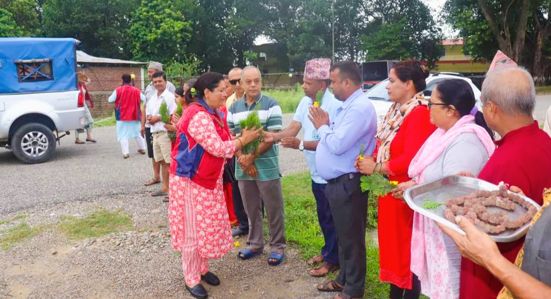 नेपाल प्रहरी श्रीमती संघ लुम्बिनी प्रदेशको आयोजनामा वृक्षारोपण कार्यक्रम सम्मपन्न