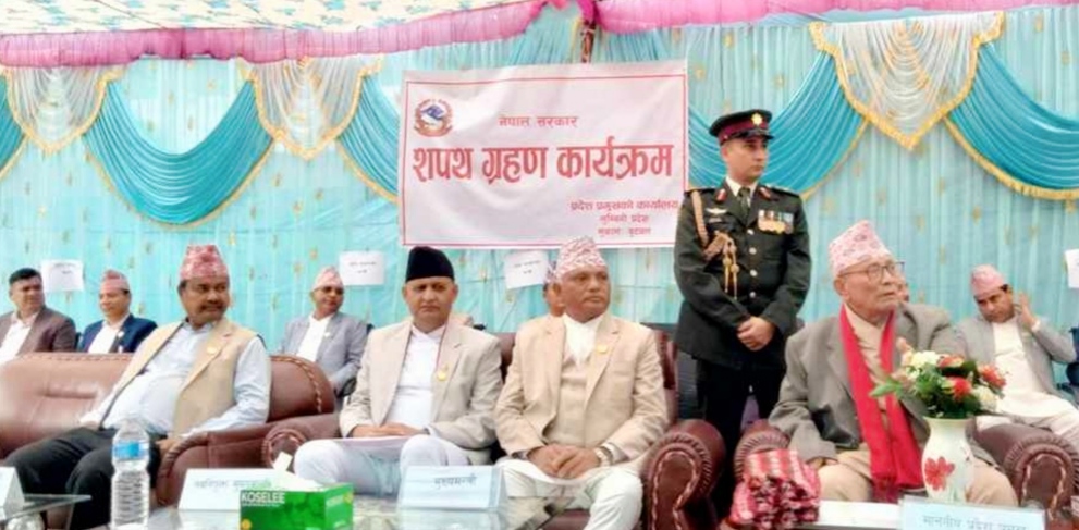 लुम्बिनीका मुख्यमन्त्री आचार्य मन्त्रिमण्डल विस्तार ८ जना सांसदलाई विना विभागीय मन्त्री