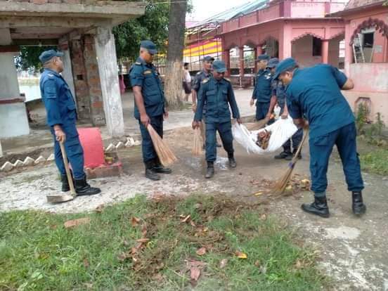 नेपाल प्रहरी श्रीमति संघको ४० औं बार्षिकोत्सवको अवसरमा सरसफाइ
