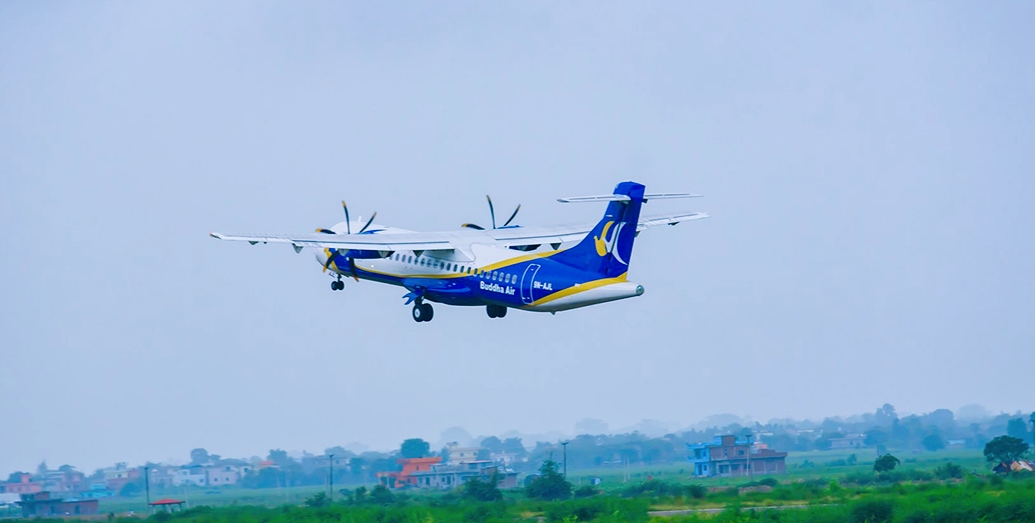 काठमाडौंबाट सुर्खेत उडेको बुद्ध एयरको विमान नेपालगन्जबाटै काठमाडौं फर्कियो