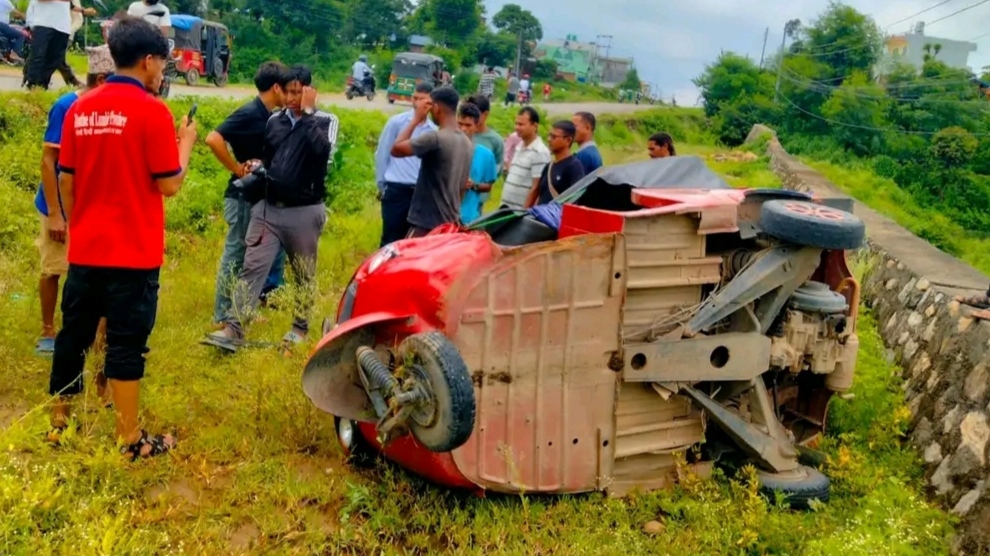 तुलसीपुरमा अटो दर्घटना हुँदा ५ जना घाइते